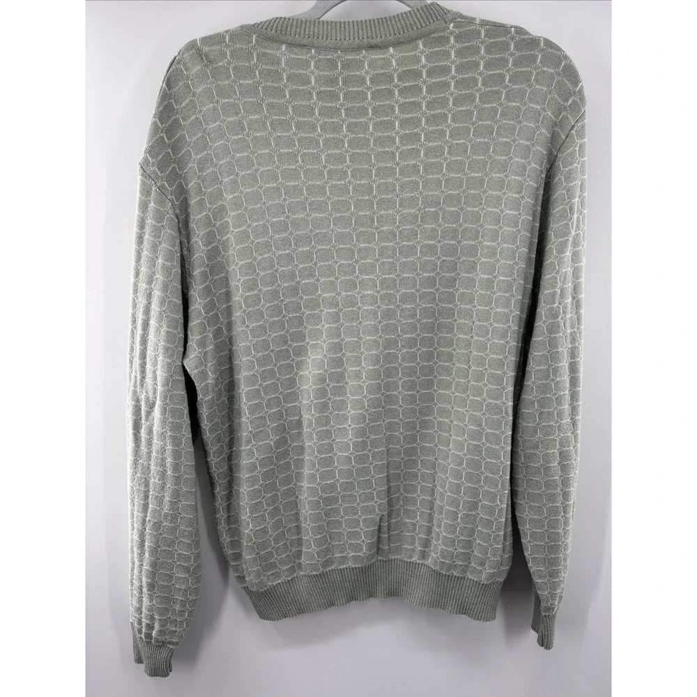 Sette Ponti Crew Neck Sweater Size Medium Green Made in Italy‎ Designer